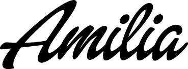 Amilia - Schriftzug aus Eichenholz