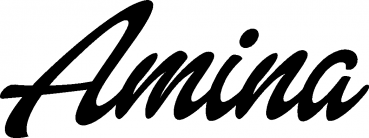 Amina - Schriftzug aus Eichenholz