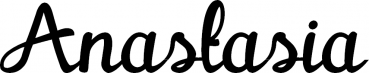 Anastasia - Schriftzug aus Eichenholz