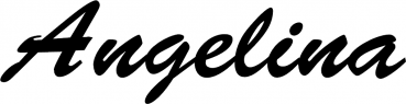Angelina - Schriftzug aus Eichenholz