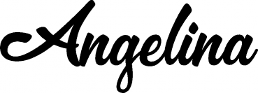 Angelina - Schriftzug aus Eichenholz