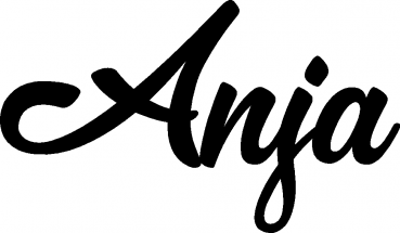Anja - Schriftzug aus Eichenholz