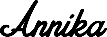 Annika - Schriftzug aus Eichenholz