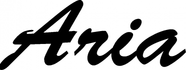 Aria - Schriftzug aus Eichenholz