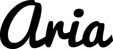 Aria - Schriftzug aus Eichenholz