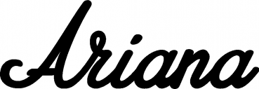 Ariana - Schriftzug aus Eichenholz