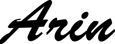 Arin - Schriftzug aus Eichenholz