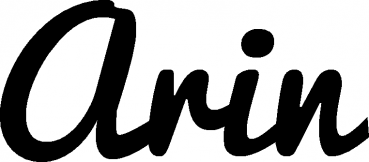 Arin - Schriftzug aus Eichenholz