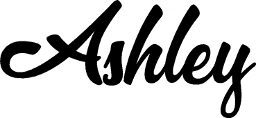 Ashley - Schriftzug aus Eichenholz