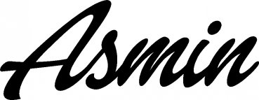 Asmin - Schriftzug aus Eichenholz