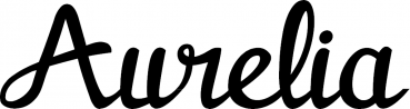 Aurelia - Schriftzug aus Eichenholz