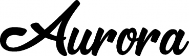 Aurora - Schriftzug aus Eichenholz