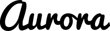 Aurora - Schriftzug aus Eichenholz