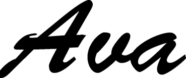 Ava - Schriftzug aus Eichenholz