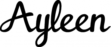 Ayleen - Schriftzug aus Eichenholz
