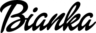 Bianka - Schriftzug aus Eichenholz