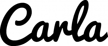 Carla - Schriftzug aus Eichenholz
