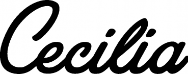 Cecilia - Schriftzug aus Eichenholz