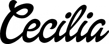 Cecilia - Schriftzug aus Eichenholz