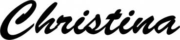 Christina - Schriftzug aus Eichenholz