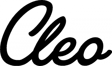 Cleo - Schriftzug aus Eichenholz