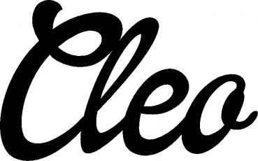 Cleo - Schriftzug aus Eichenholz