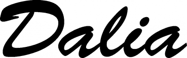 Dalia - Schriftzug aus Eichenholz