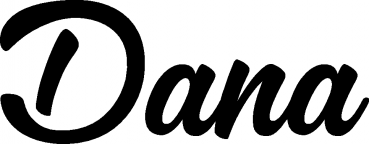 Dana - Schriftzug aus Eichenholz