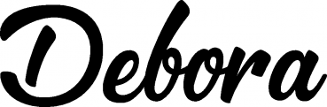 Debora - Schriftzug aus Eichenholz