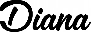 Diana - Schriftzug aus Eichenholz