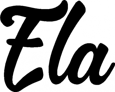 Ela - Schriftzug aus Eichenholz