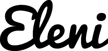 Eleni - Schriftzug aus Eichenholz