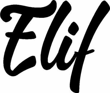 Elif - Schriftzug aus Eichenholz