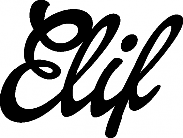 Elif - Schriftzug aus Eichenholz