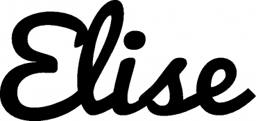 Elise - Schriftzug aus Eichenholz