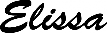 Elissa - Schriftzug aus Eichenholz