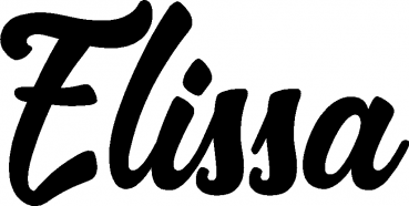 Elissa - Schriftzug aus Eichenholz