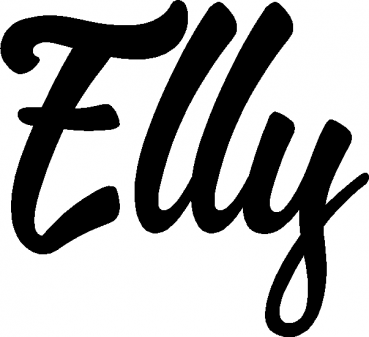 Elly - Schriftzug aus Eichenholz