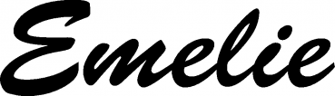 Emelie - Schriftzug aus Eichenholz