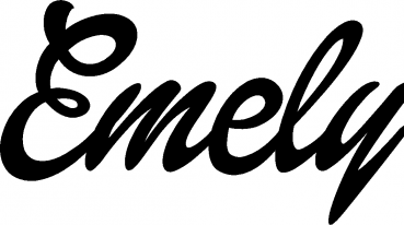 Emely - Schriftzug aus Eichenholz