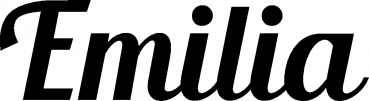 Emilia - Schriftzug aus Eichenholz