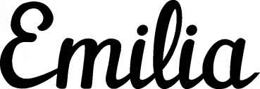 Emilia - Schriftzug aus Eichenholz
