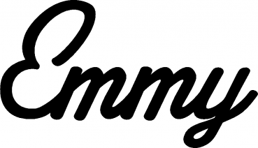 Emmy - Schriftzug aus Eichenholz