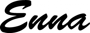 Enna - Schriftzug aus Eichenholz