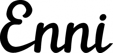 Enni - Schriftzug aus Eichenholz