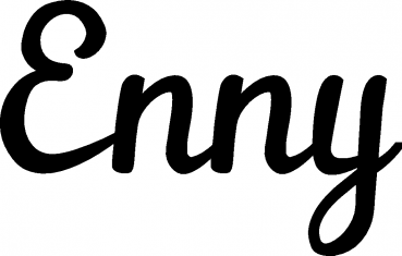 Enny - Schriftzug aus Eichenholz