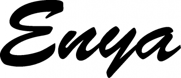 Enya - Schriftzug aus Eichenholz