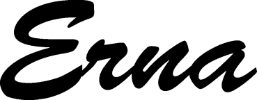 Erna - Schriftzug aus Eichenholz