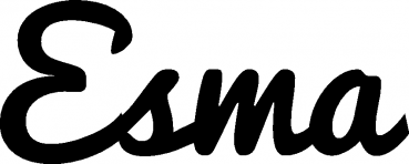 Esma - Schriftzug aus Eichenholz
