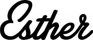 Esther - Schriftzug aus Eichenholz